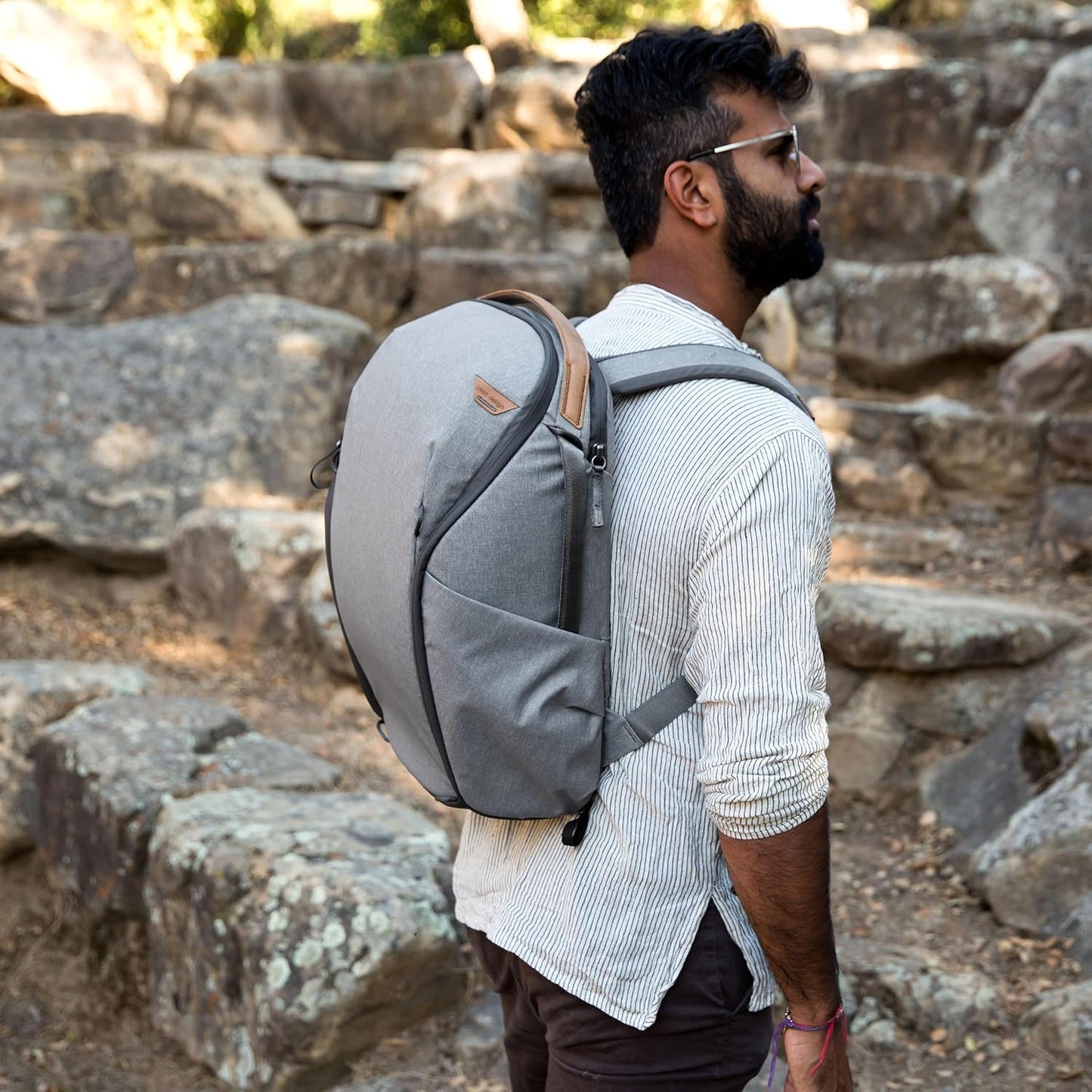 Peak Design Everyday Backpack Zip 20L, Ash, 270-Degree Zip, Dual Side Pockets, FlexFold Dividers, Fits 15" Laptop, For Camera Carry, Daily Commutes or Travel, Versatile Backpack for Men and Women