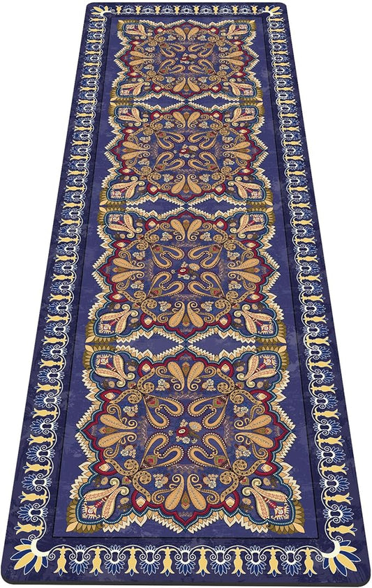 nuveti Yoga Mat Print Extra Thick TPE Non Slip Fitness Exercise Mat with Carrying Bag,72"x24" Extra Thick 6MM Exercise & Workout Mat for Yoga, Pilates Fitness and Floor Exercises