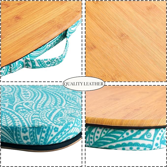 Lap Laptop Desk - Portable Lap Desk with Pillow Cushion, Fits up to 15.6 inch Laptop for Home Office Students Use as Computer Laptop Stand, Book Tablet(1-Light Brown)