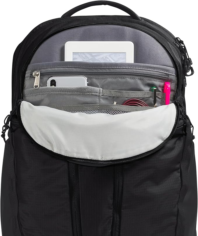 THE NORTH FACE Surge Commuter Laptop Backpack | Daypack with Water Repellent Finish, 16" Laptop Sleeve, Reflective Details, TNF Black/TNF Black-NPF, One Size