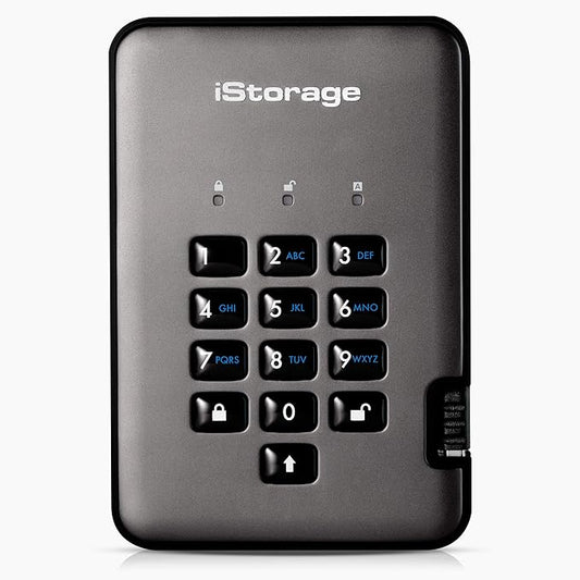 iStorage diskAshur PRO2 HDD 4TB | Secure Portable Hard Drive | FIPS Level 3 Certified | Password Protected | Dust/Water-Resistant | Hardware encryption
