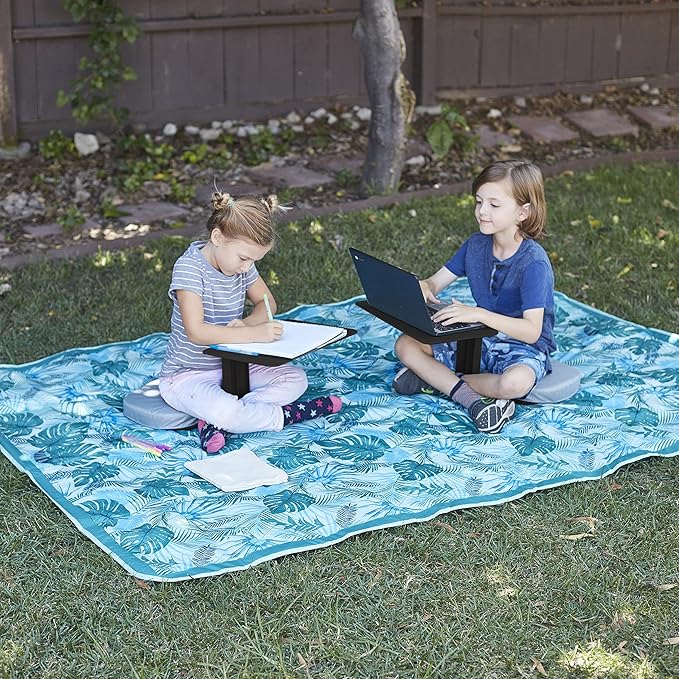 ECR4Kids The Surf Portable Lap Desk, Flexible Seating, Black, 10-Pack